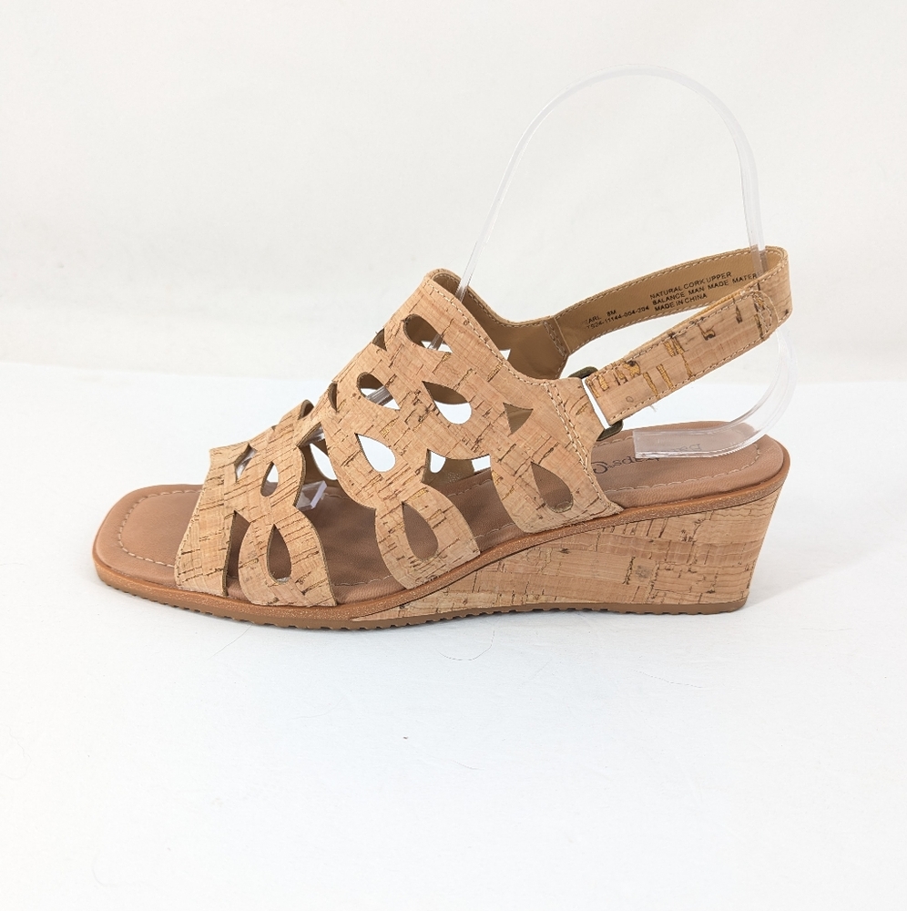 BareTraps Pearl Wedge Sandals Natural Cork Size 8 - Picture 5 of 9
